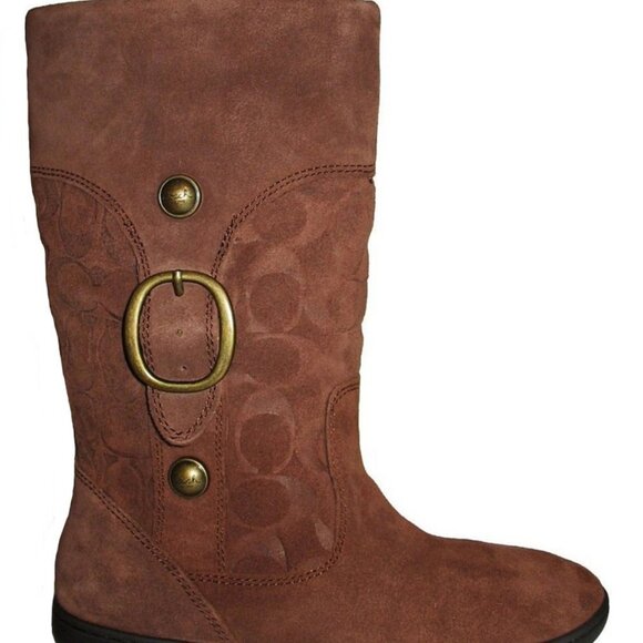 Coach Meyer Signature C Suede Shearling Boot (Size 5.5) Very Good Used Condition - Picture 5 of 5